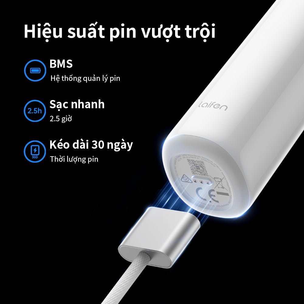 Bàn chải điện Laifen Wave ABS - Laifentech.vn