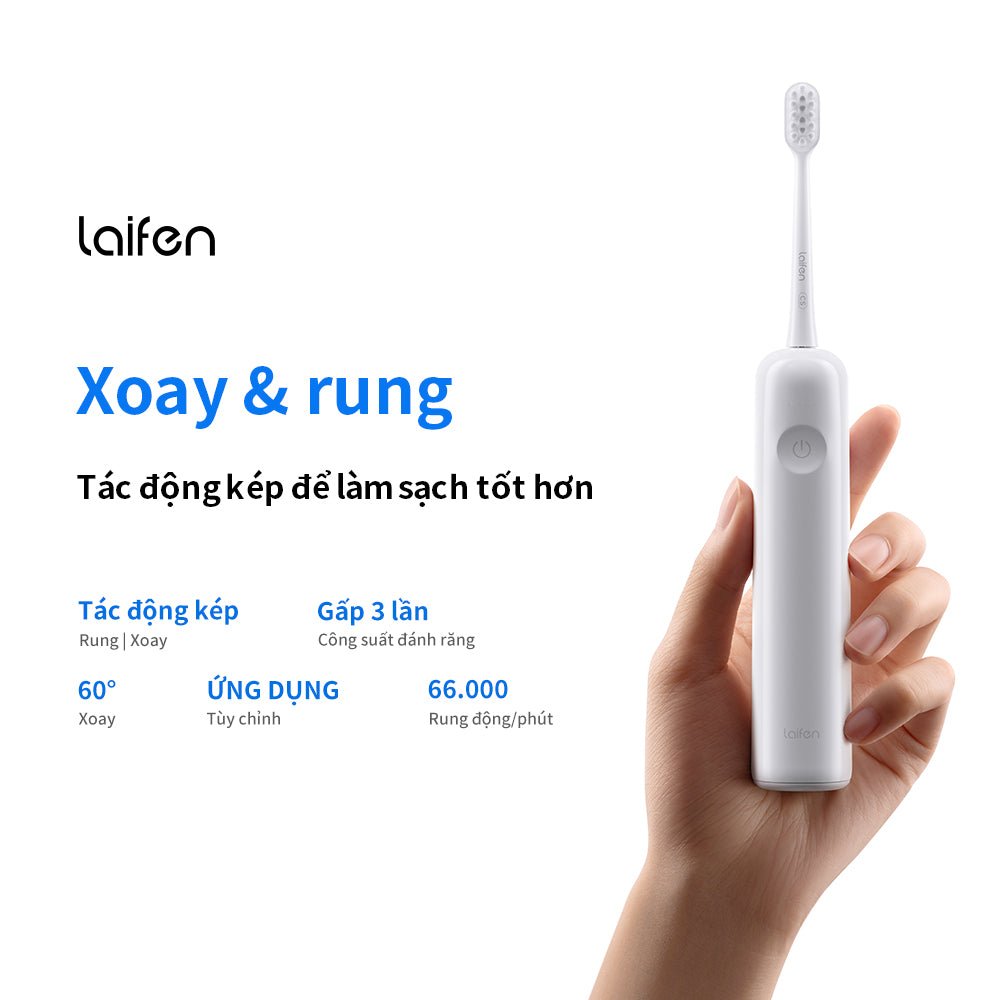 Bàn chải điện Laifen Wave ABS - Laifentech.vn