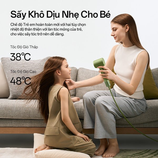 Máy Sấy Tóc Ion Âm Tốc Độ Cao Laifen Mini - Laifentech.vn