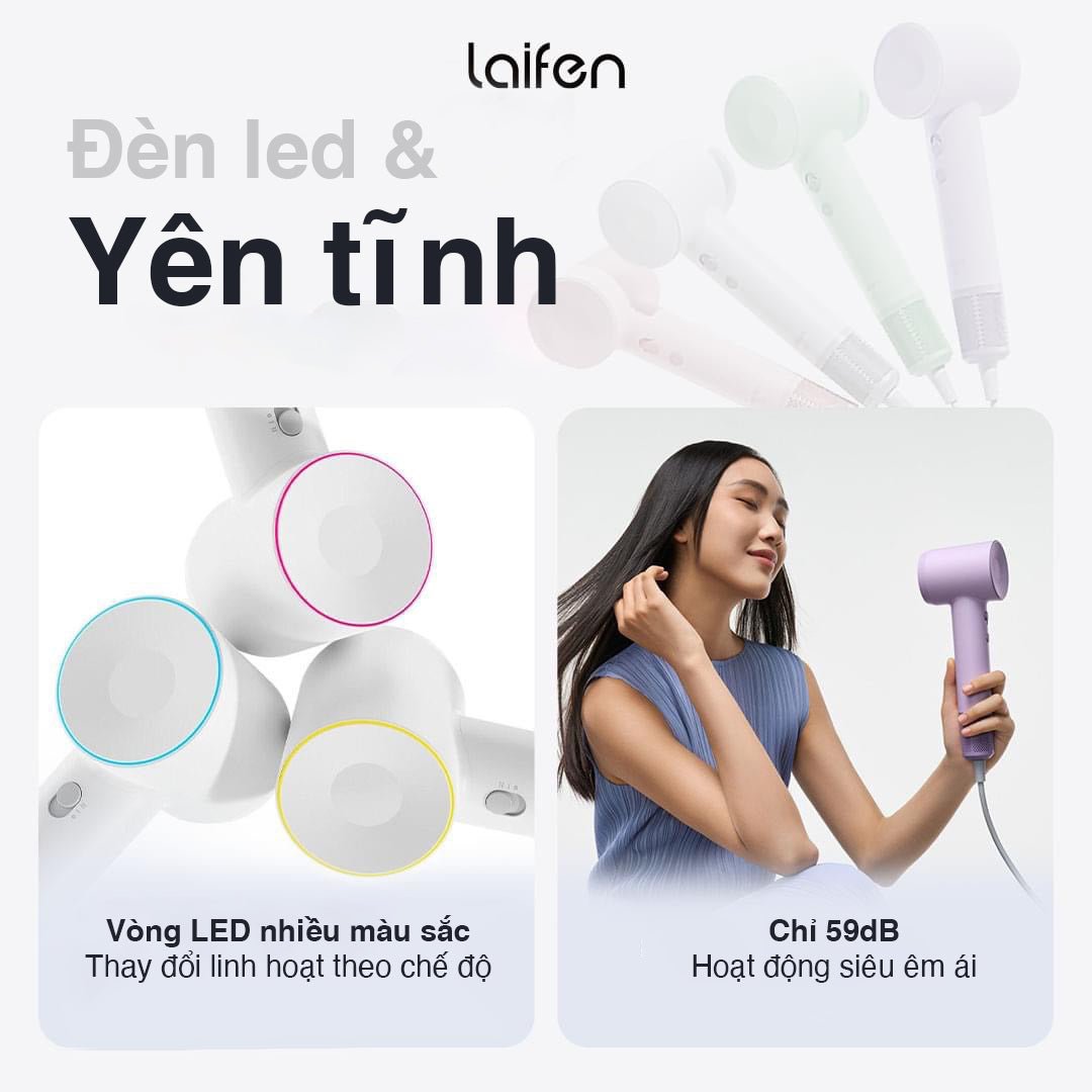 Máy Sấy Tóc ion Âm Tốc Độ Cao Laifen SE - Laifentech.vn