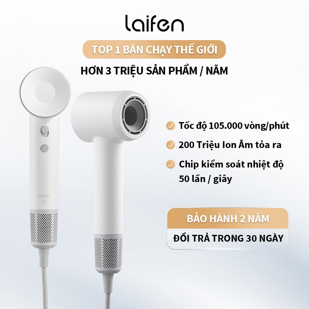 Máy Sấy Tóc ion Âm Tốc Độ Cao Laifen SE - Laifentech.vn